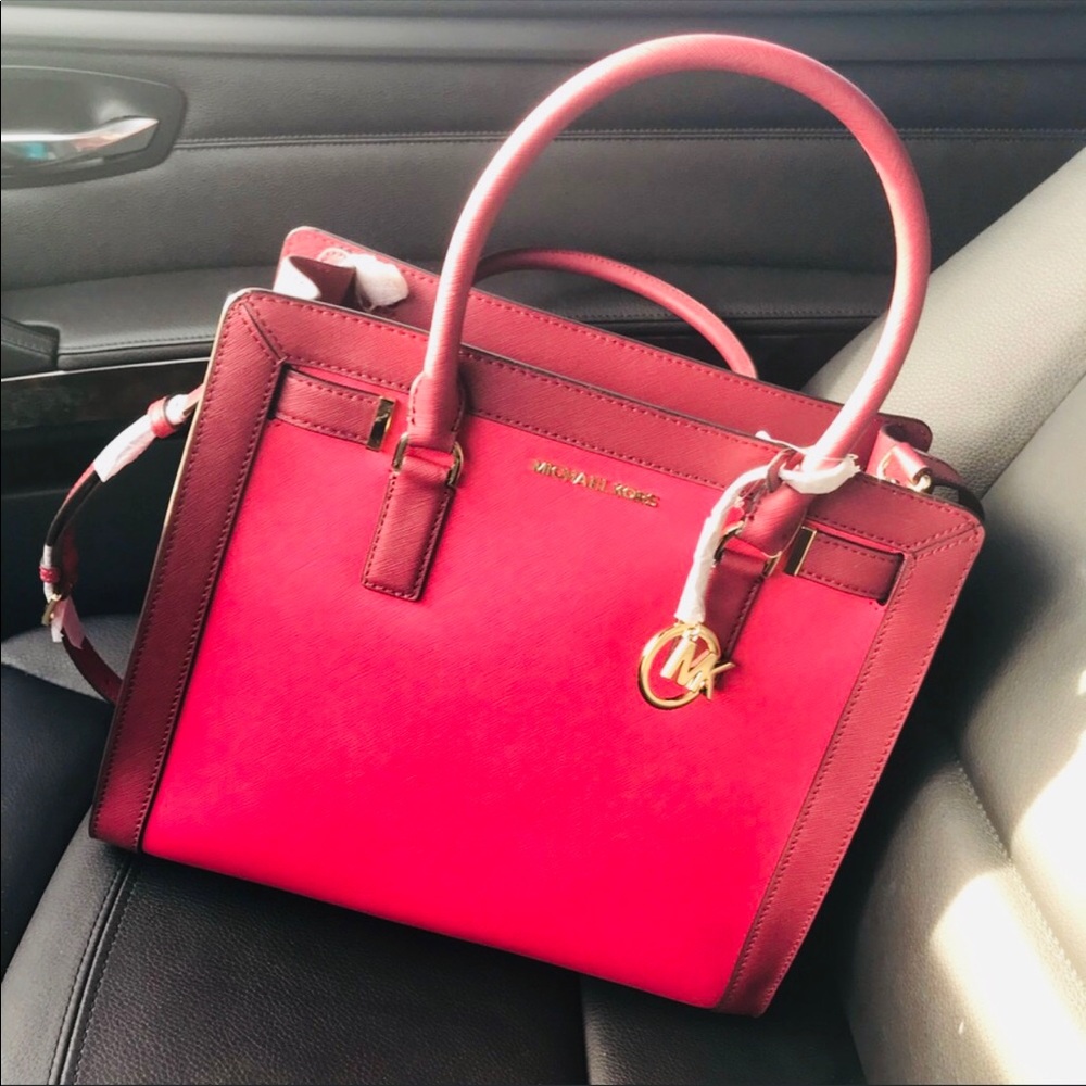 ❤️RARE MICHAEL KORS: RARE Raspberry Large … - Picture 2 of 8